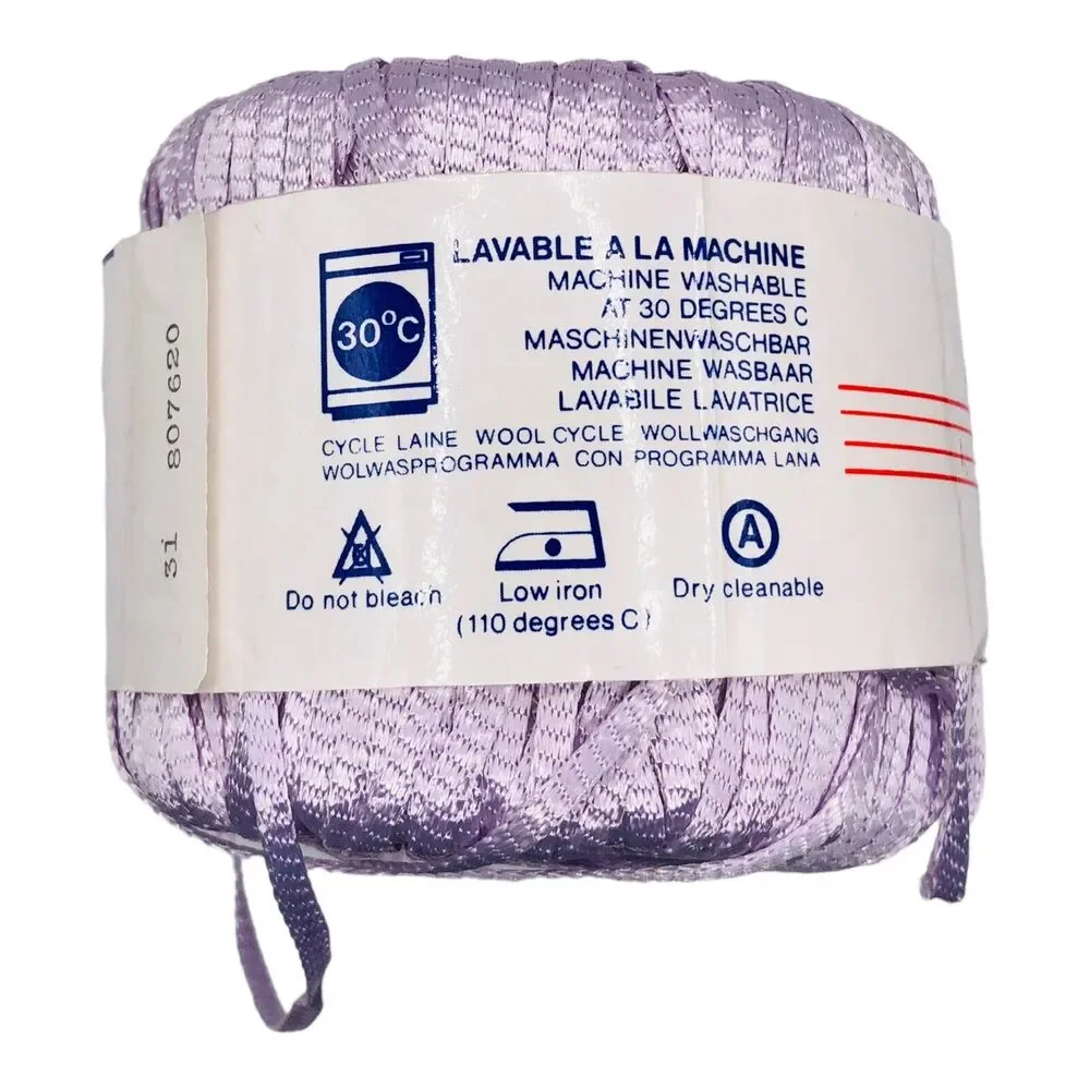 Vintage Pingouin Roubaix Lavender Yarn Double Knitting Made in France 82Y Satin
